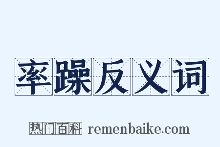 率躁反义词是什么意思的图片